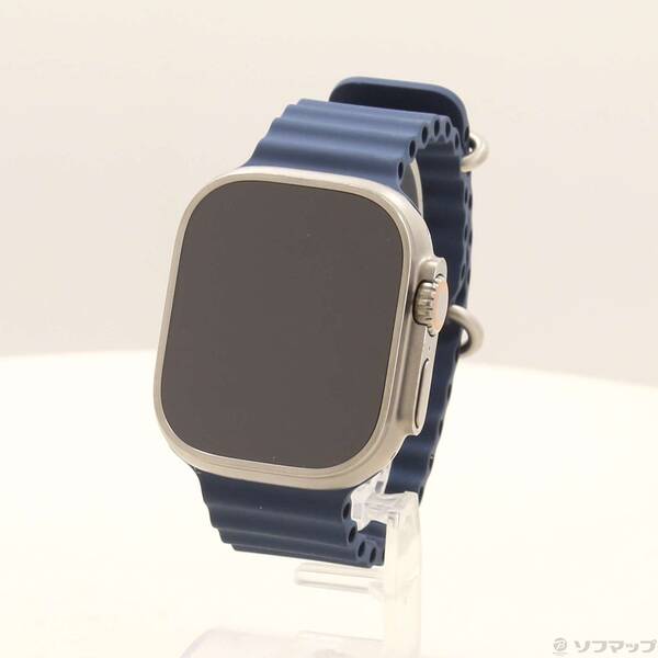【中古】Apple(アップル) Apple Watch Ultra 2 GPS + Cellular 49mm チタニウムケース ブルーオーシャンバンド 【352-ud】