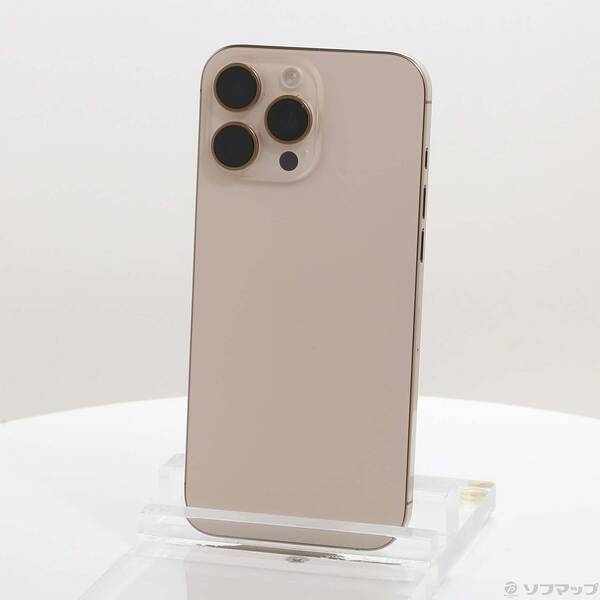 【中古】Apple(アップル) iPhone16 Pro Max 512GB デザートチタニウム MYWN3J／A SIMフリー 〔ネットワーク利用制限▲〕 【377-ud】