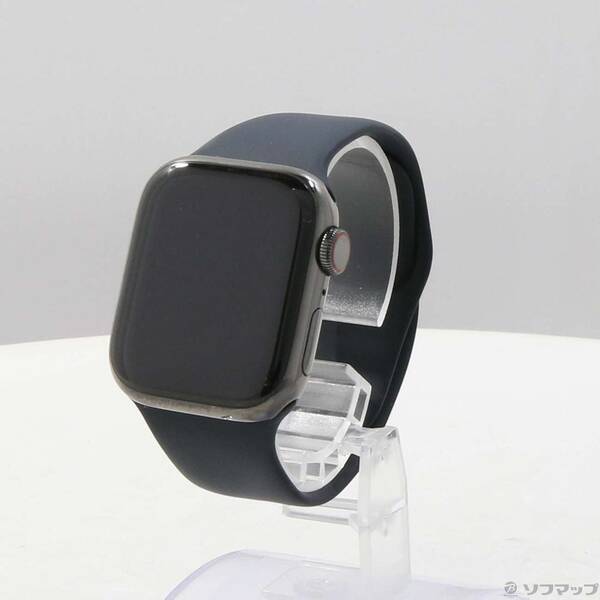 【中古】Apple(アップル) Apple Watch Series 9 GPS + Cellular 41mm グラファイトステンレススチールケース ミッドナイトスポーツバンド 【348-ud】