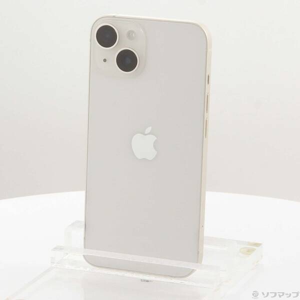 【中古】Apple(アップル) iPhone14 256GB スターライト MPW33J／A SIMフリー 【305-ud】