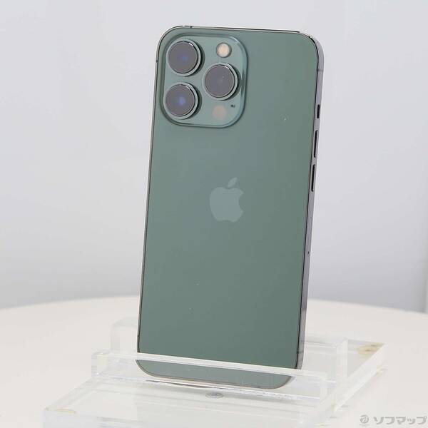 【中古】Apple(アップル) iPhone13 Pro 128GB アルパイングリーン MNDX3J／A SIMフリー 【377-ud】