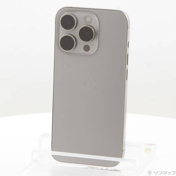 【中古】Apple(アップル) iPhone15 Pro 128GB ナチュラルチタニウム MTU93J／A SIMフリー 【344-ud】