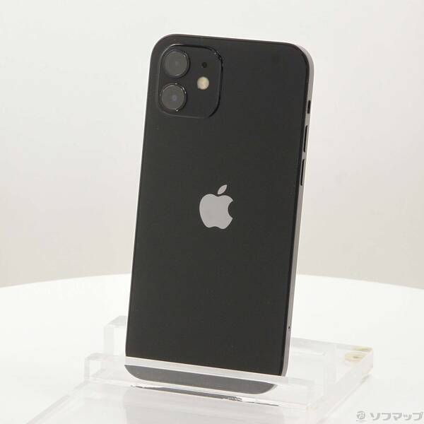【中古】au iPhone12 64GB ブラック MGHN3J／A SIMフリー 【295-ud】