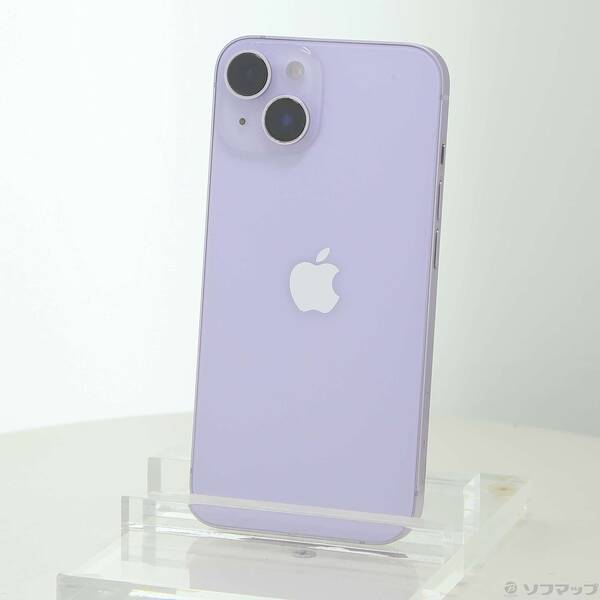 【中古】Apple(アップル) iPhone14 128GB パープル MPUY3J／A SIM無償性 【348-ud】 スマートフォン本体-スマートフォン・タブレット