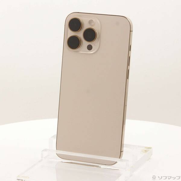 【中古】Apple(アップル) iPhone16 Pro Max 256GB デザートチタニウム MYWJ3J／A SIMフリー 【196-ud】
