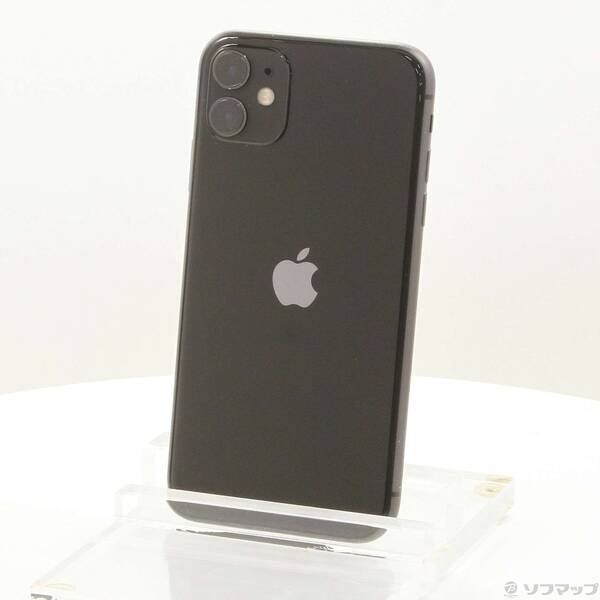 【中古】Apple(アップル) iPhone11 128GB 黒いこと MWM02J／A SoftBank 【198-ud】