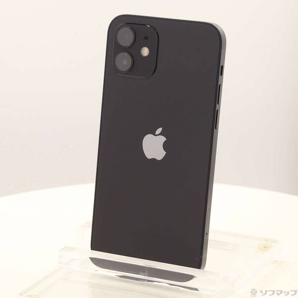 【中古】Apple(アップル) iPhone12 64GB ブラック MGHN3J／A SIMフリー 【368-ud】