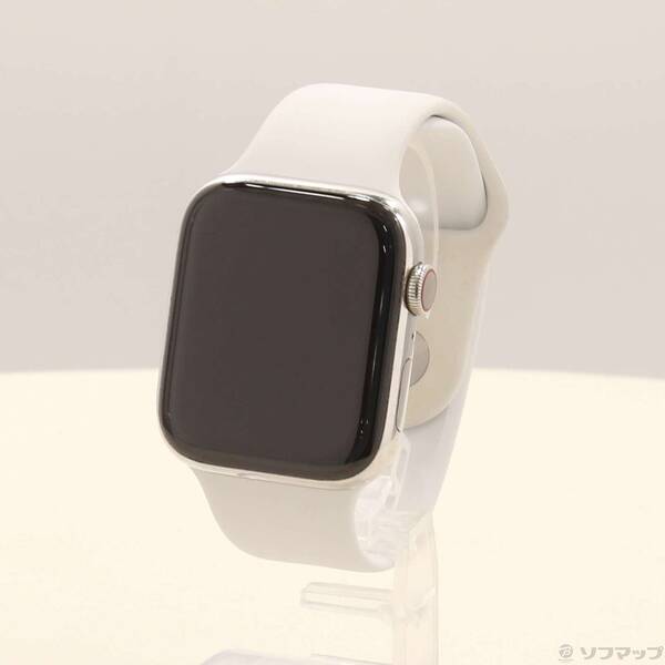 【中古】Apple(アップル) Apple Watch Series 5 GPS + Cellular 44粍 ステンレススチールケース 白いこと運動競技ダンス楽隊 【247-ud】