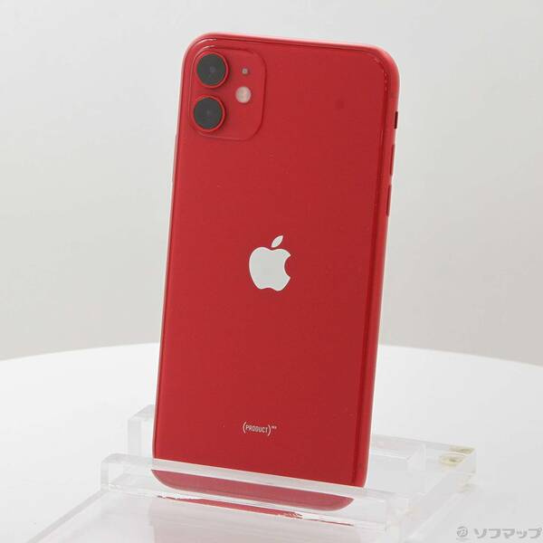 【中古】Apple(アップル) iPhone11 64GB プロダクトレッド MWLV2J／A SoftBank 【262-ud】