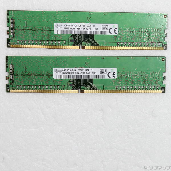 【中古】288P PC4-21300 DDR4-2666 16GB 8GB×2枚組 【262-ud】