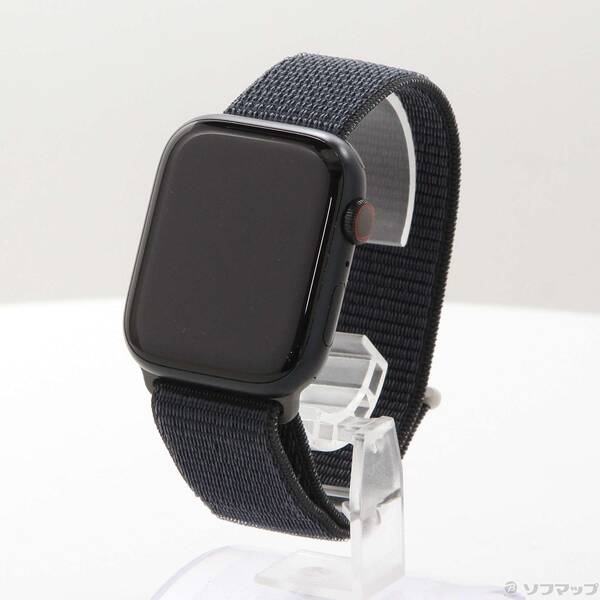 【中古】Apple(アップル) Apple Watch Series 9 GPS + Cellular 45mm ミッドナイトアルミニウムケース ミッドナイトスポーツループ 【377-ud】