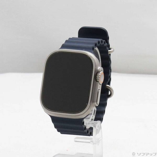 【中古】Apple(アップル) Apple Watch Ultra 2 GPS + Cellular 49粍 チタニウム容れもの ブルーオーシャンバンド 【377-ud】 スマートウォッチ本体-スマートフォン・タブレット