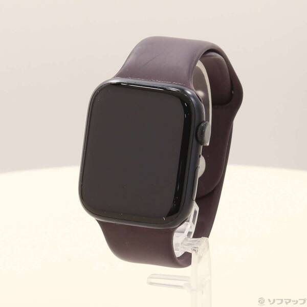 【中古】Apple(アップル) Apple Watch Series 7 GPS 45mm ミッドナイトアルミニウムケース ダークチェリースポーツバンド 【344-ud】