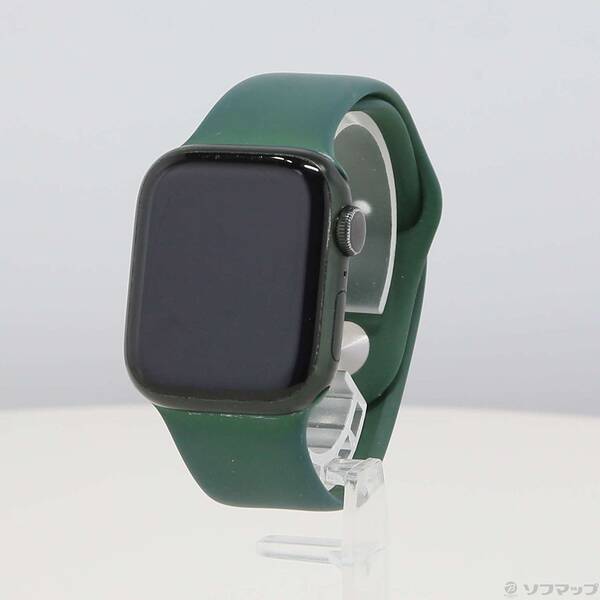 【中古】Apple(アップル) Apple Watch Series 7 GPS 41mm グリーンアルミニウムケース クローバースポーツバンド 【258-ud】