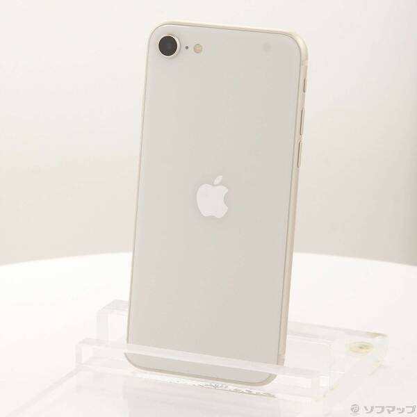 【中古】Apple(アップル) iPhone SE 第3世代 64GB スターライト MMYD3J／A SIMフリー 【198-ud】