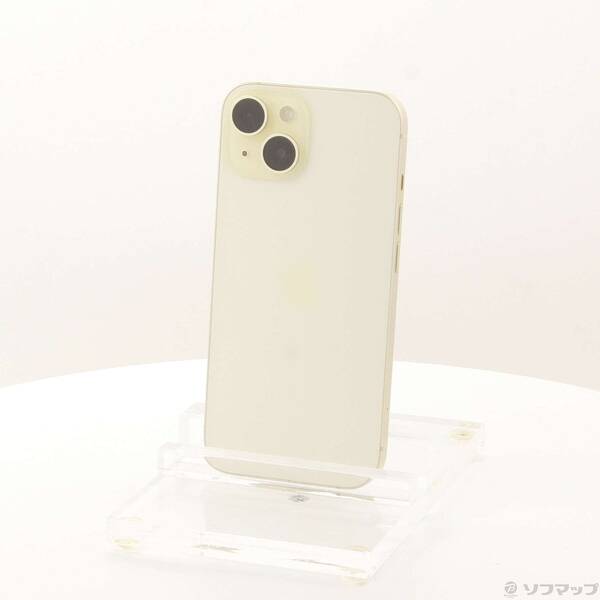 【中古】Apple(アップル) iPhone15 256GB イエロー MTMQ3J／A SIMフリー 【258-ud】