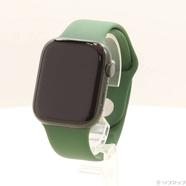 【中古】Apple(アップル) Apple Watch Series 7 GPS 45mm グリーンアルミニウムケース クローバースポーツバンド 【269-ud】｜ソフマップ中古専門店