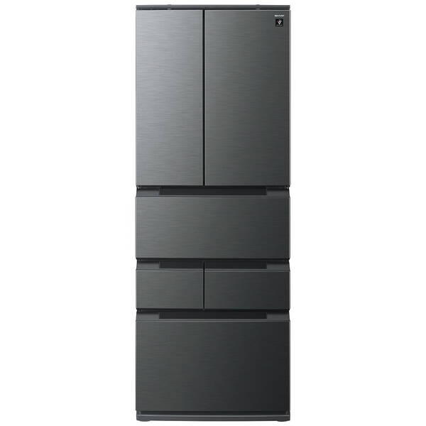 【中古】SHARP(シャープ) 〔展示品〕 プラズマクラスター冷蔵庫 ダスクダークメタル SJ-MF43P-H ［幅65cm ／429L ／6ドア ／観音開きタイプ］ 【399-ud】