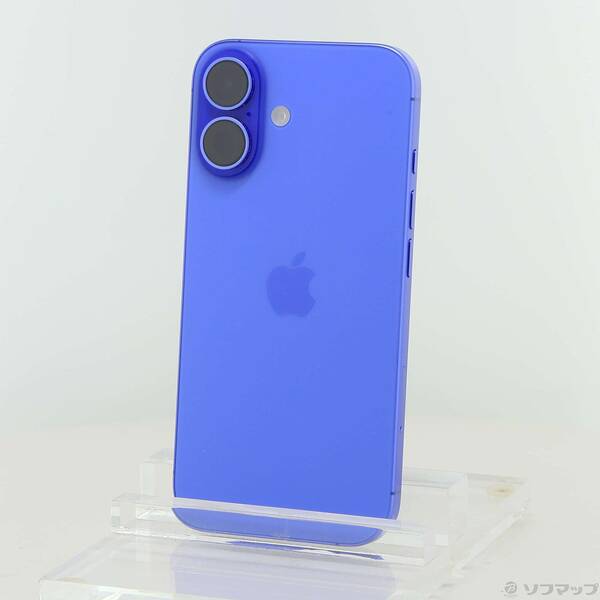 【中古】Apple(アップル) iPhone16 128GB ウルトラマリン MYDU3J／A SIMフリー 【196-ud】