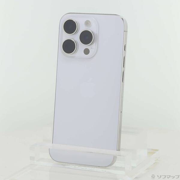【中古】Apple(アップル) iPhone15 Pro 128GB ホワイトチタニウム MTU83J／A SIMフリー 【276-ud】