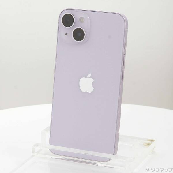 【中古】Apple(アップル) iPhone14 128GB パープル MPUY3J／A SIMフリー 【276-ud】