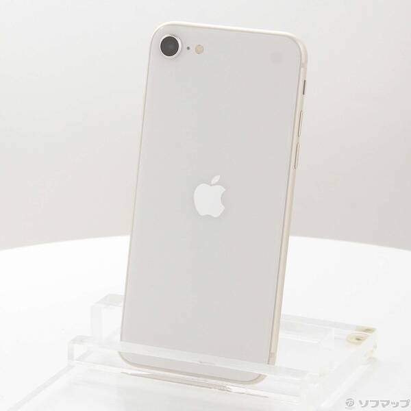【中古】Apple(アップル) iPhone SE 第3世代 64GB スターライト MMYD3J／A SIMフリー 【371-ud】
