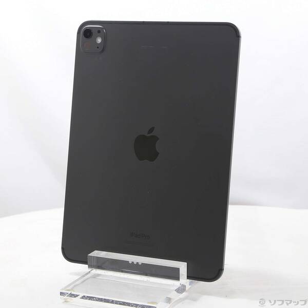【中古】Apple(アップル) iPad Pro 11in 第5時人 標準尺度硝子 256GB 間隔文字黒いこと MVW13J／A SIM無償性 【348-ud】