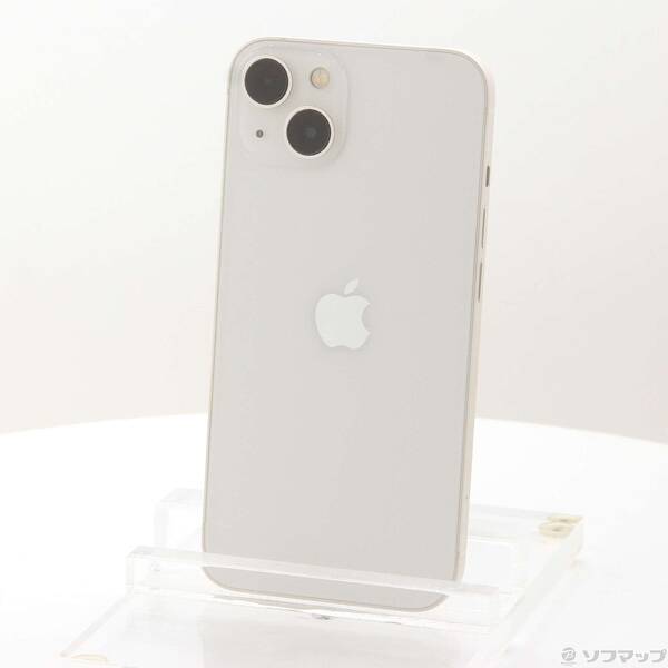 【中古】Apple(アップル) iPhone13 256GB スターライト MLNJ3J／A SIMフリー 【377-ud】