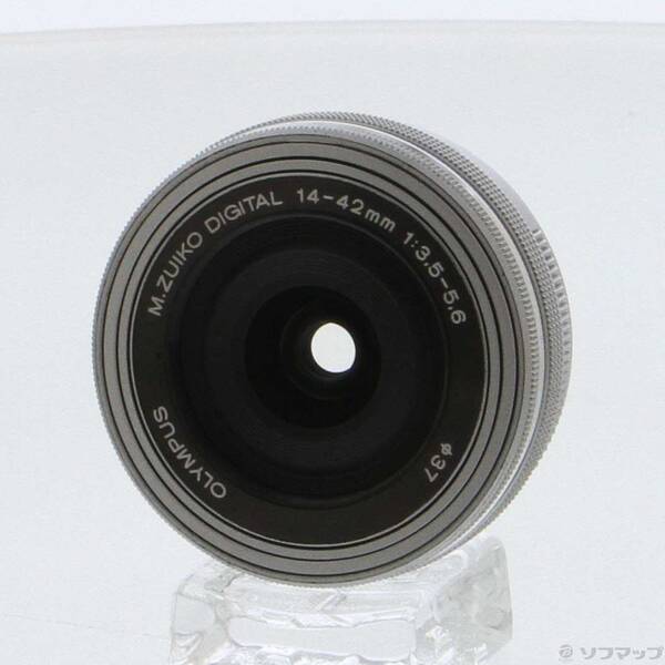 【中古】OMSYSTEM M.ZUIKO DIGITAL ED 14-42mm F3.5-5.6 EZ シルバー 【258-ud】