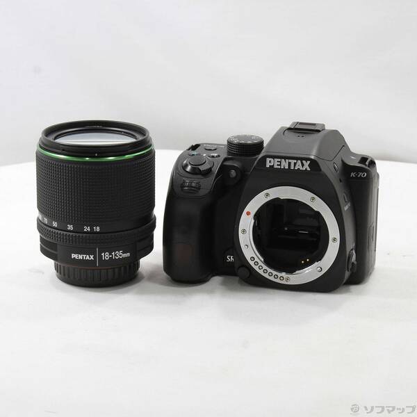 【中古】PENTAX(ペンタックス) K-70 18-135WR 水晶体一揃いの道具 黒いこと 【269-ud】