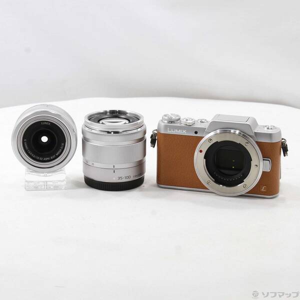 【中古】Panasonic(パナソニック) LUMIX DMC-GF7W T ダブルズームレンズキット ブラウン 【262-ud】