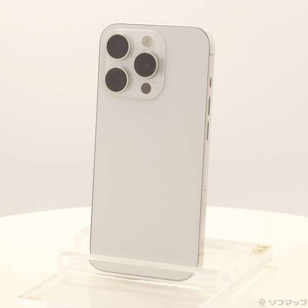 【中古】Apple(アップル) iPhone15 Pro 128GB ホワイトチタニウム MTU83J／A SIMフリー 【377-ud】