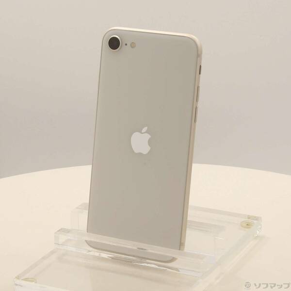 【中古】Apple(アップル) iPhone SE 第3世代 64GB スターライト MMYD3J／A SIMフリー 【371-ud】