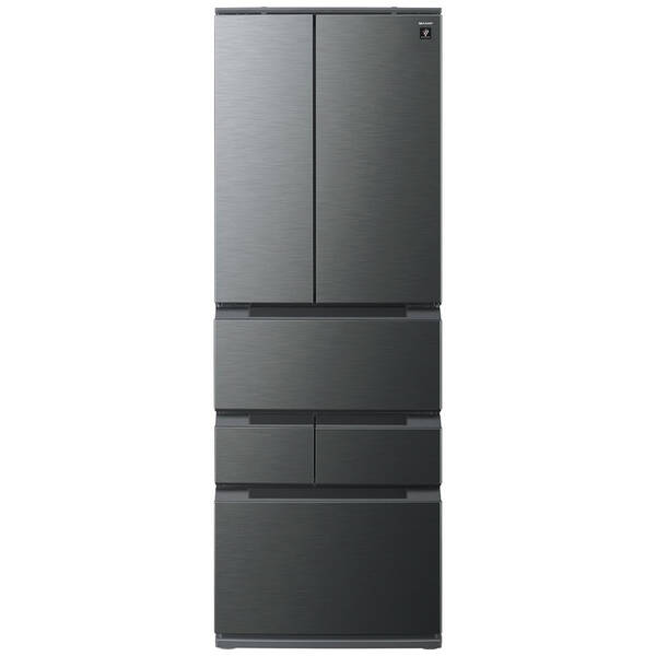 【中古】SHARP(小ざかしい) 〔見せびらかす品〕 プラズマクラスター電気冷蔵庫 ダスクダークメタル SJ-MF46P-H ［幅65糎 ／457L ／6部屋の入り口 ／観音開き印字機］ 【399-ud】