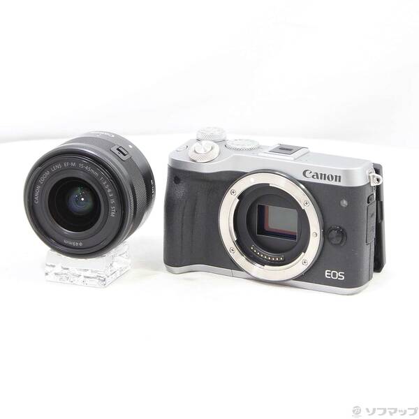【中古】Canon(キヤノン) EOS M6 EF-M15-45 IS STM レンズキット シルバー 【262-ud】