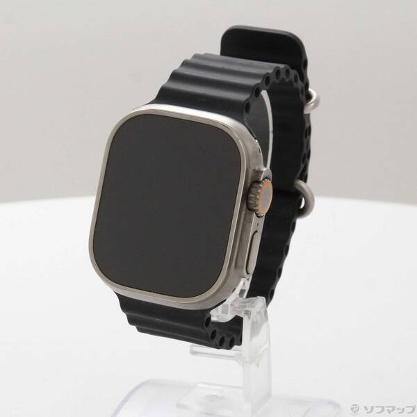 【中古】Apple(アップル) Apple Watch Ultra GPS + Cellular 49mm チタニウムケース ミッドナイトオーシャンバンド 【349-ud】