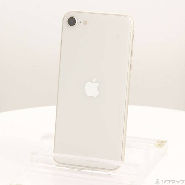 【中古】Apple(アップル) iPhone SE 第3世代 64GB スターライト MMYD3J／A SIMフリー 【196-ud】