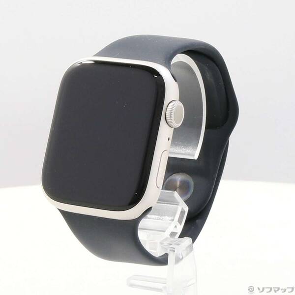 【中古】Apple(アップル) Apple Watch Series 9 GPS 45mm スターライトアルミニウムケース ミッドナイトスポーツバンド 【262-ud】