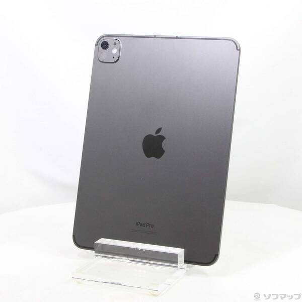 【中古】Apple(アップル) iPad Pro 11in 第5時人 標準尺度硝子 256GB 間隔文字黒いこと MVW13J／A docomo鍵を掛ける取りけすSIM無償性 【262-ud】