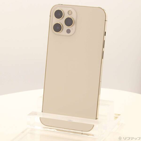 【中古】Apple(アップル) iPhone12 Pro Max 256GB ゴールド MGD13J／A SIMフリー 【198-ud】