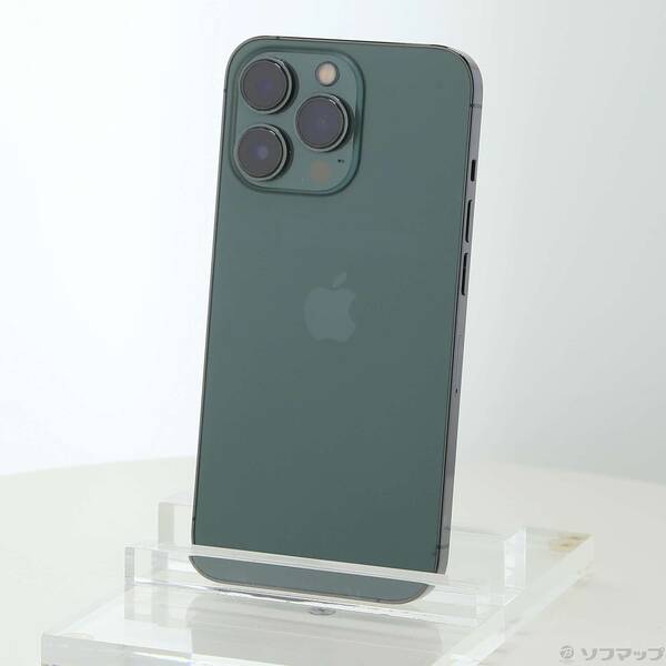 【中古】Apple(アップル) iPhone13 Pro 128GB アルパイン緑であること MNDX3J／A SIM無償性 【198-ud】 スマートフォン本体-スマートフォン・タブレット