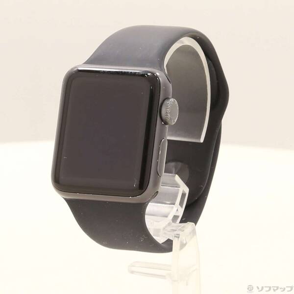 【中古】Apple(アップル) Apple Watch Series 3 GPS 38粍 スペースグレイアルミニウムケース 黒いこと運動競技ダンス楽隊 【198-ud】
