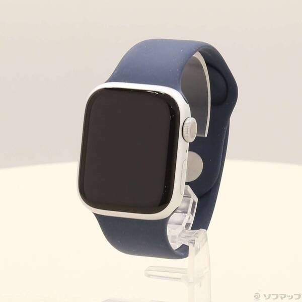 【中古】Apple(アップル) Apple Watch Series 9 GPS 41mm シルバーアルミニウムケース ストームブルースポーツバンド 【198-ud】