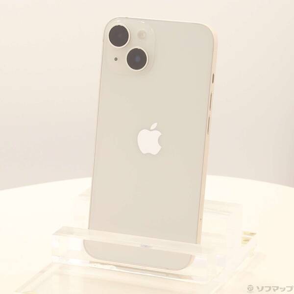【中古】Apple(アップル) iPhone14 256GB スターライト MPW33J／A SIMフリー 【198-ud】