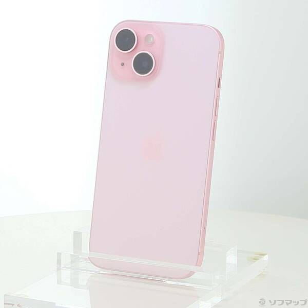 【中古】Apple(アップル) iPhone15 256GB ピンク MTMP3J／A SIMフリー 【198-ud】