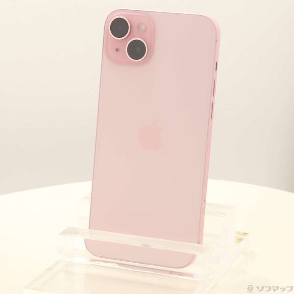 【中古】Apple(アップル) iPhone15 Plus 128GB ピンク NU093J／A SIMフリー 【198-ud】