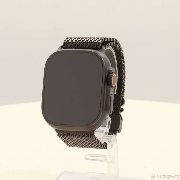 【中古】Apple(アップル) Apple Watch Ultra 2 GPS + Cellular 49mm ブラックチタニウムケース ブラックチタニウムミラネーゼループ 【198-ud】