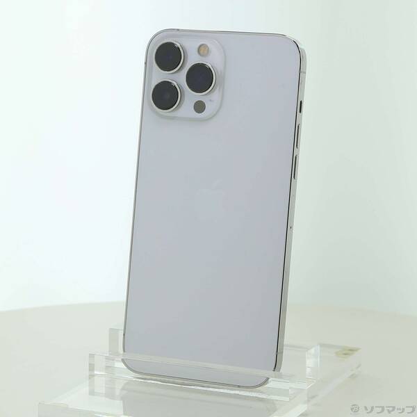 【中古】Apple(アップル) iPhone13 Pro Max 1肺結核 しろがね色 MLKH3J／A SIM無償性 【198-ud】