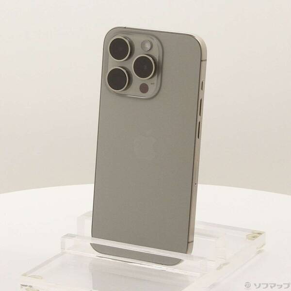 【中古】Apple(アップル) iPhone15 Pro 128GB ナチュラルチタニウム MTU93J／A SIMフリー 【198-ud】