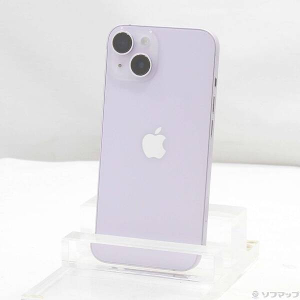 【中古】モバイル iPhone14 128GB パープル MPUY3J／A SIMフリー 【198-ud】